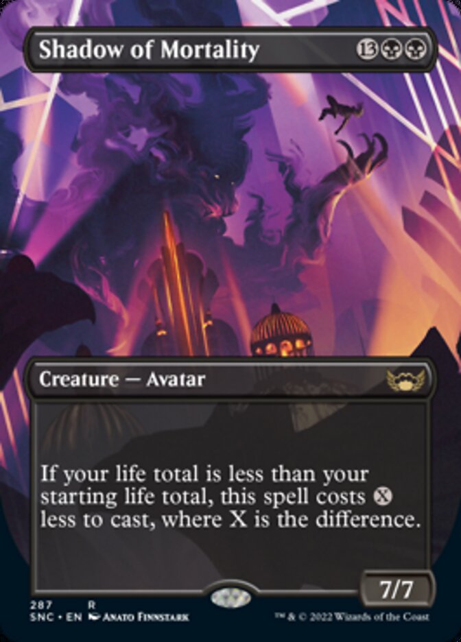 Shadow of Mortality (Borderless Alternate Art) [Streets of New Capenna] | Jomio and Rueliete's Cards and Comics