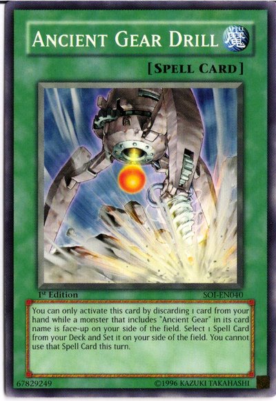 Ancient Gear Drill [SOI-EN040] Common | Jomio and Rueliete's Cards and Comics