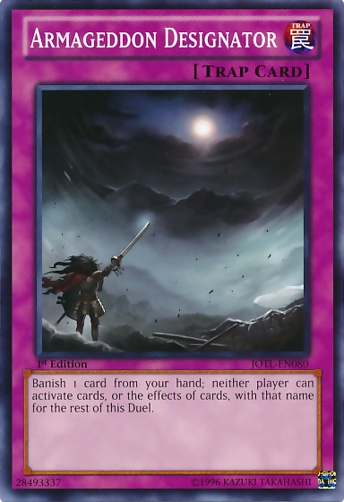Armageddon Designator [JOTL-EN080] Common | Jomio and Rueliete's Cards and Comics