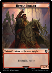 Human Knight // Human Double-Sided Token [The Lord of the Rings: Tales of Middle-Earth Commander Tokens] | Jomio and Rueliete's Cards and Comics