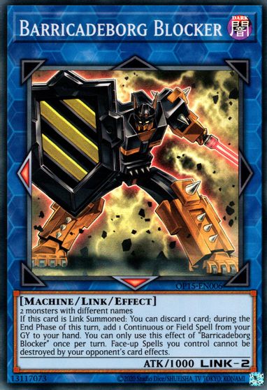 Barricadeborg Blocker [OP15-EN006] Super Rare | Jomio and Rueliete's Cards and Comics