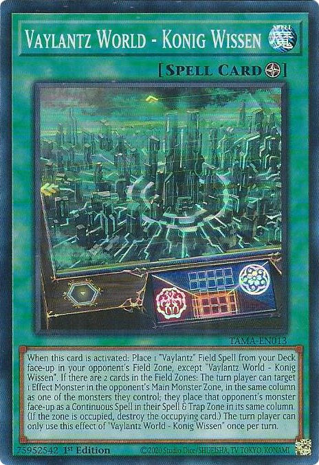 Vaylantz World - Konig Wissen [TAMA-EN013] Super Rare | Jomio and Rueliete's Cards and Comics