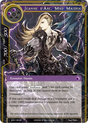 Jeanne d'Arc, Mad Maiden (ADK-135) [Advent of the Demon King] | Jomio and Rueliete's Cards and Comics