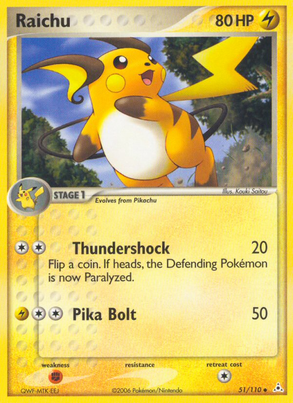 Raichu (51/110) [EX: Holon Phantoms] | Jomio and Rueliete's Cards and Comics