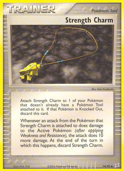 Strength Charm (74/95) [EX: Team Magma vs Team Aqua] | Jomio and Rueliete's Cards and Comics