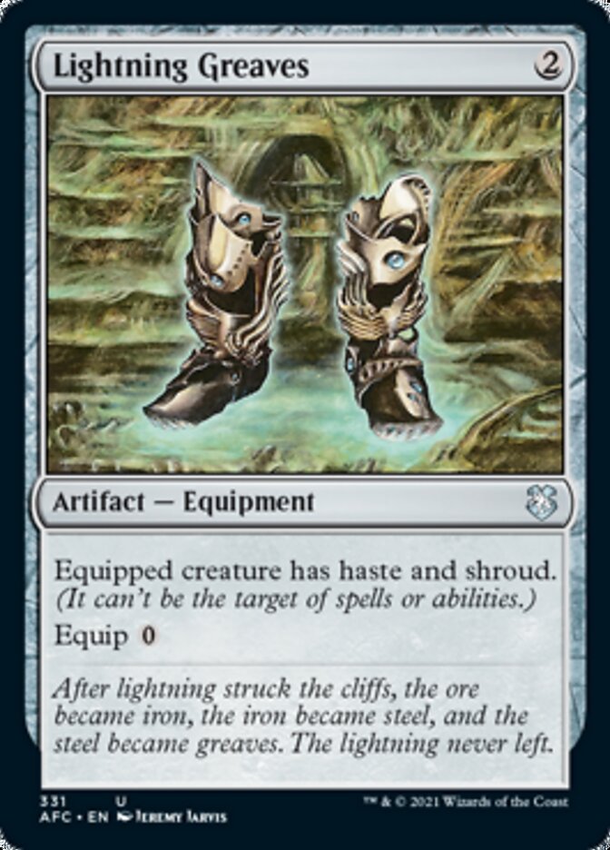 Lightning Greaves [Dungeons & Dragons: Adventures in the Forgotten Realms Commander] | Jomio and Rueliete's Cards and Comics