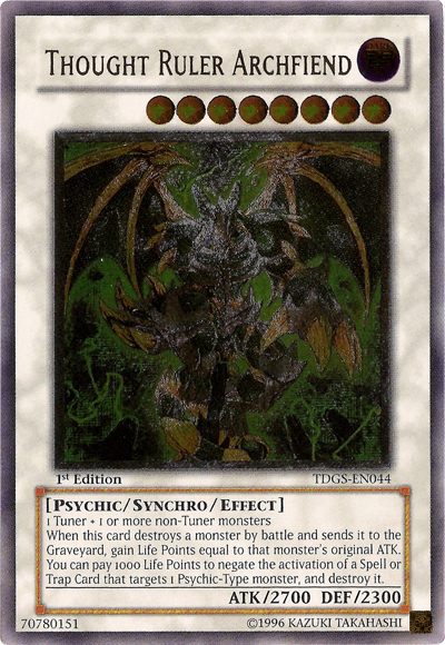 Thought Ruler Archfiend (UTR) [TDGS-EN044] Ultimate Rare | Jomio and Rueliete's Cards and Comics