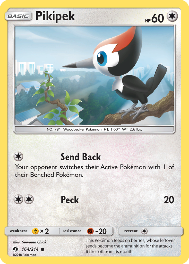 Pikipek (164/214) [Sun & Moon: Lost Thunder] | Jomio and Rueliete's Cards and Comics