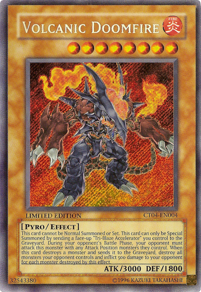 Volcanic Doomfire [CT04-EN004] Secret Rare | Jomio and Rueliete's Cards and Comics