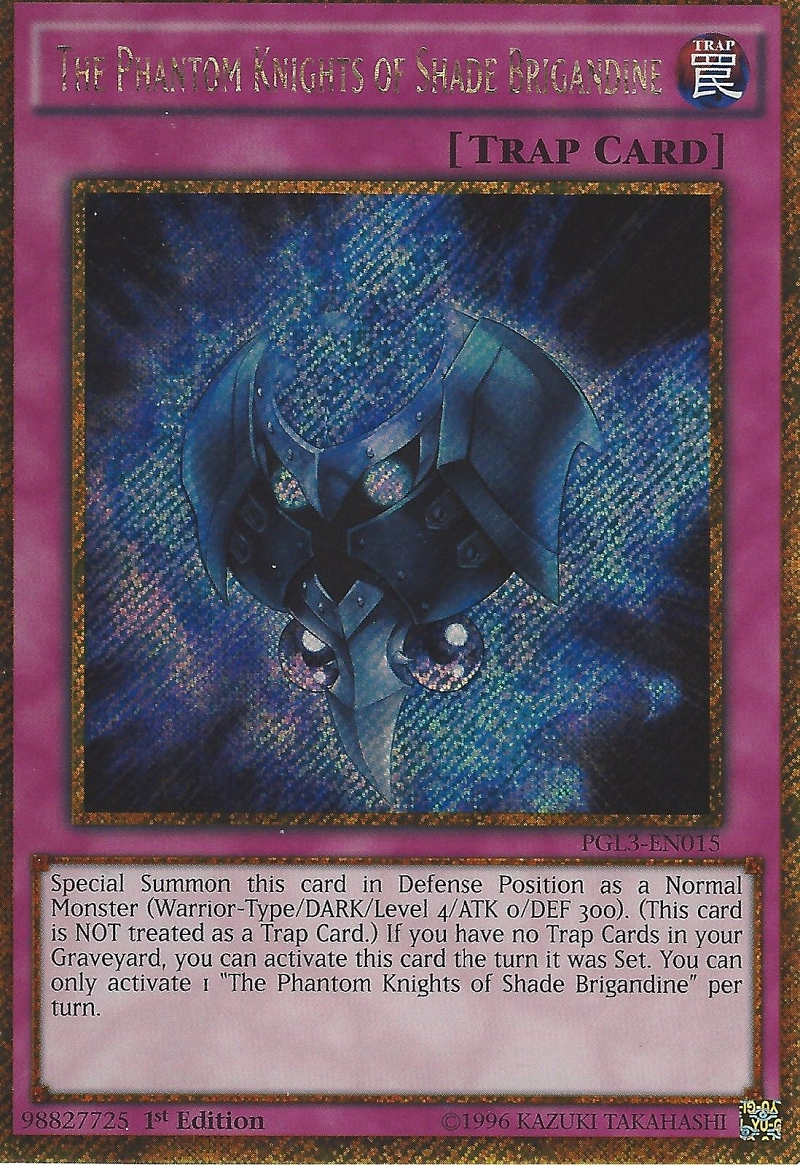 The Phantom Knights of Shade Brigandine [PGL3-EN015] Gold Secret Rare | Jomio and Rueliete's Cards and Comics