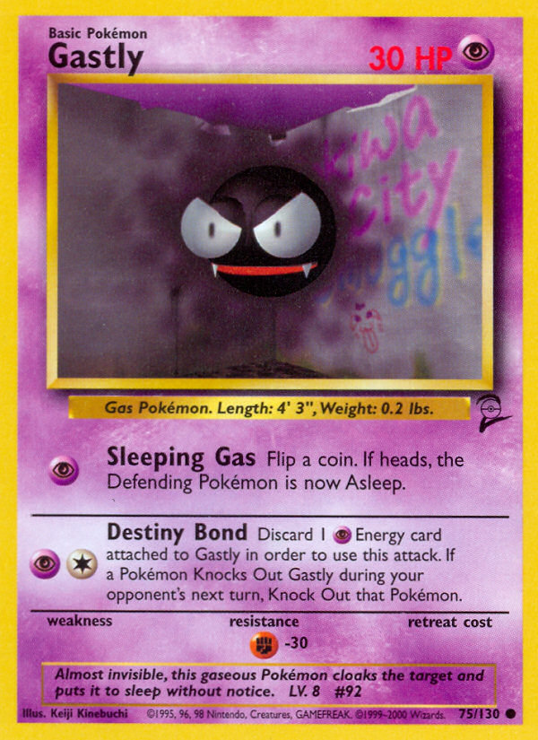 Gastly (75/130) [Base Set 2] | Jomio and Rueliete's Cards and Comics