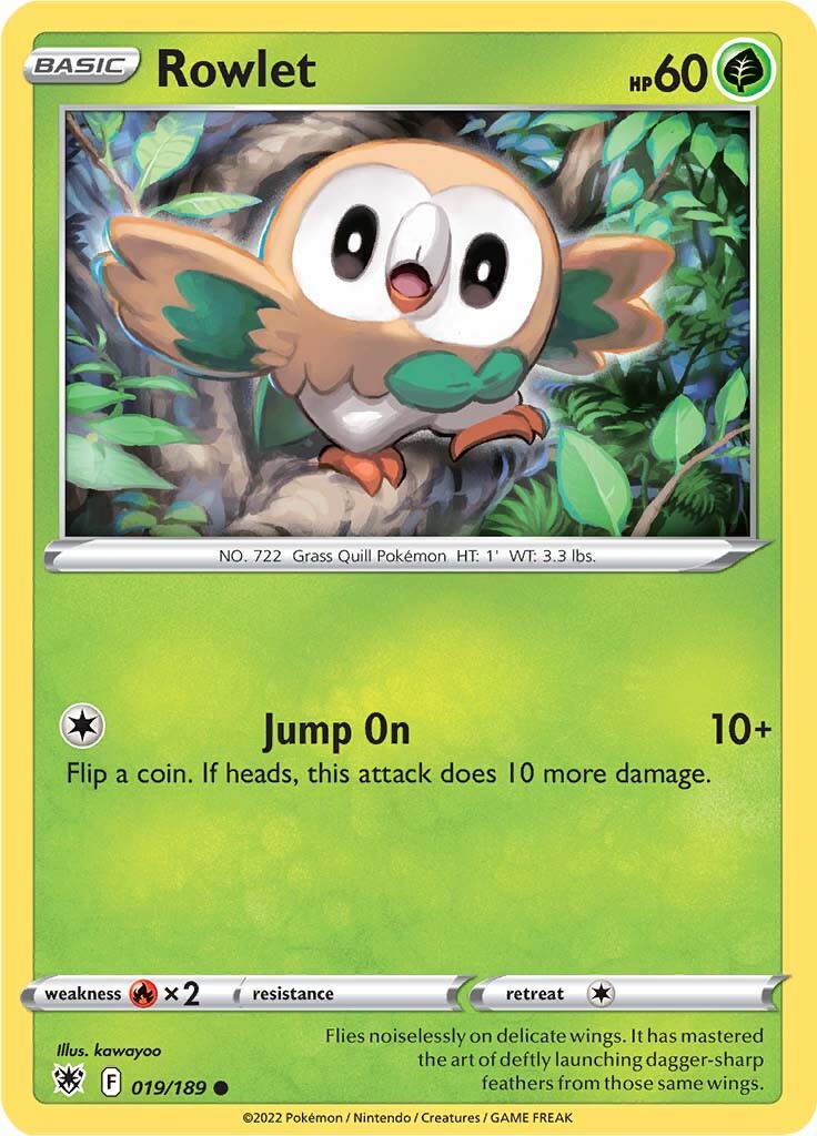 Rowlet (019/189) [Sword & Shield: Astral Radiance] | Jomio and Rueliete's Cards and Comics