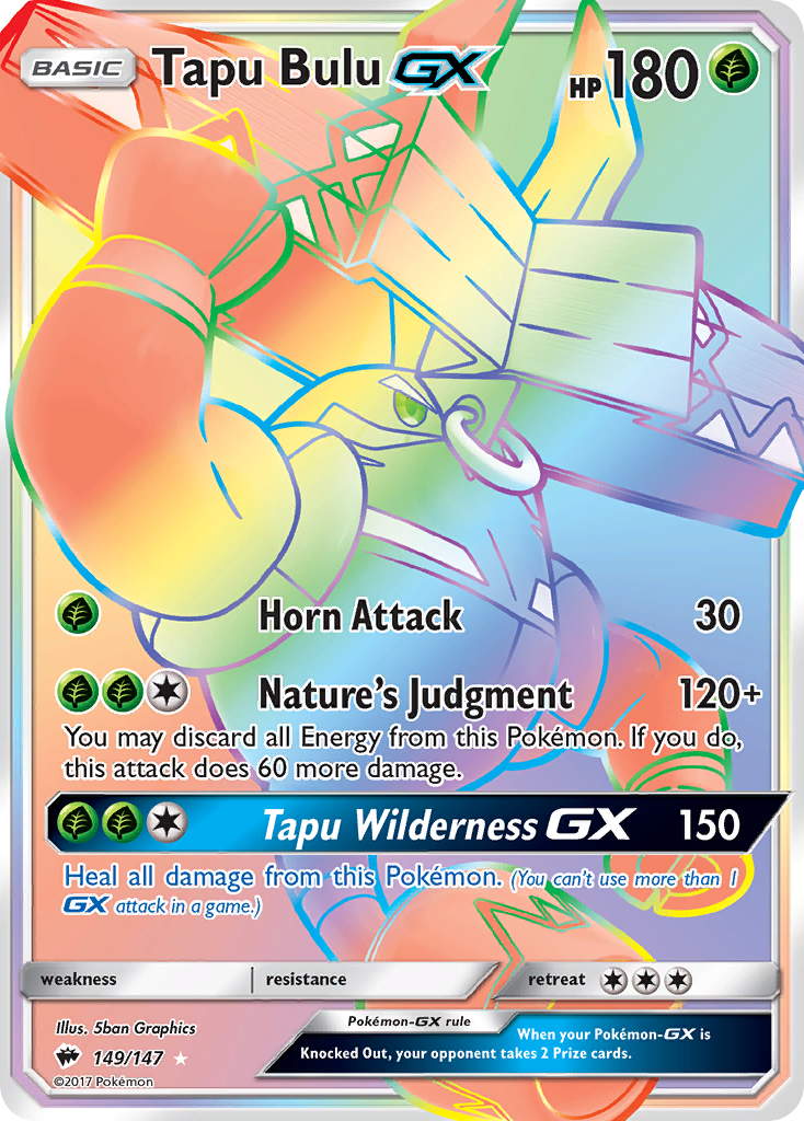 Tapu Bulu GX (149/147) [Sun & Moon: Burning Shadows] | Jomio and Rueliete's Cards and Comics