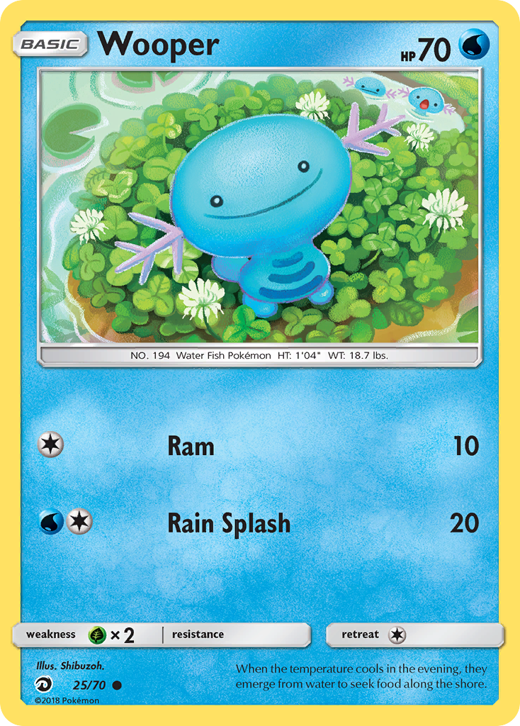 Wooper (25/70) [Sun & Moon: Dragon Majesty] | Jomio and Rueliete's Cards and Comics
