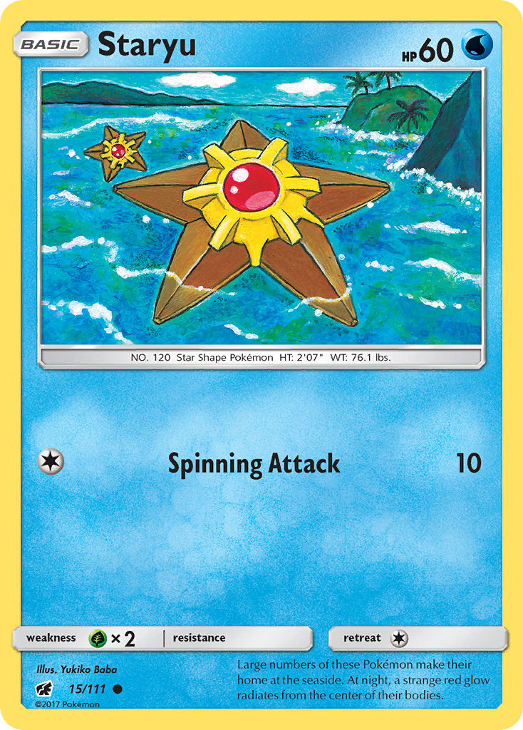 Staryu (15/111) [Sun & Moon: Crimson Invasion] | Jomio and Rueliete's Cards and Comics