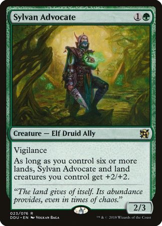 Sylvan Advocate [Duel Decks: Elves vs. Inventors] | Jomio and Rueliete's Cards and Comics