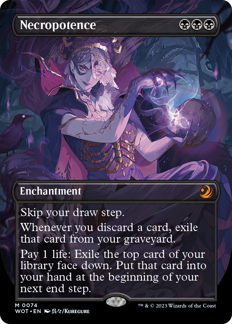 Necropotence (Anime Borderless) [Wilds of Eldraine: Enchanting Tales] | Jomio and Rueliete's Cards and Comics