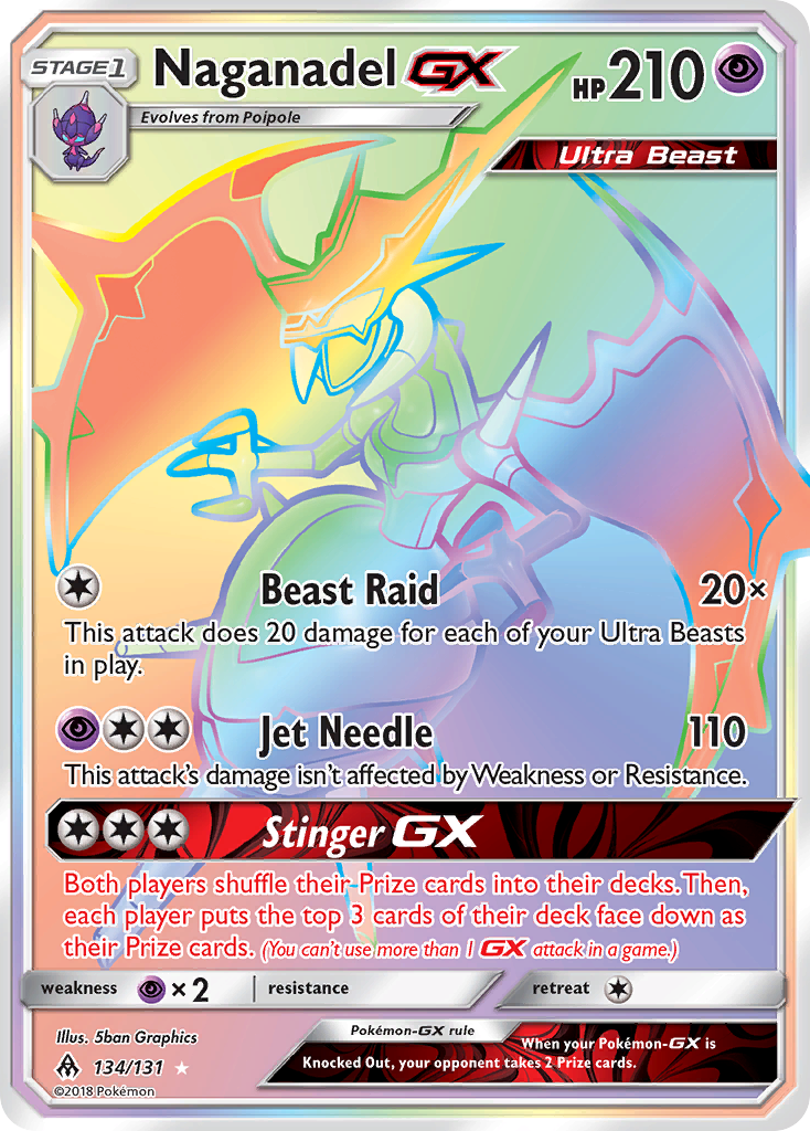 Naganadel GX (134/131) [Sun & Moon: Forbidden Light] | Jomio and Rueliete's Cards and Comics