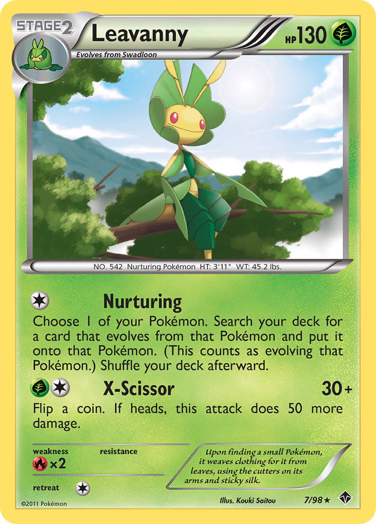 Leavanny (7/98) [Black & White: Emerging Powers] | Jomio and Rueliete's Cards and Comics