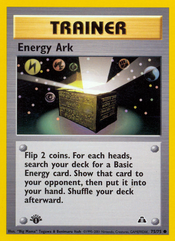 Energy Ark (75/75) [Neo Discovery 1st Edition] | Jomio and Rueliete's Cards and Comics