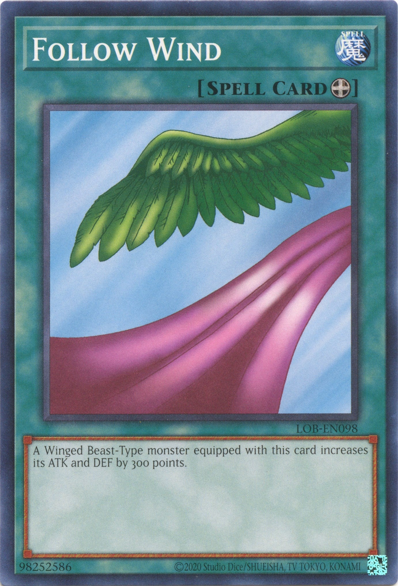 Follow Wind (25th Anniversary) [LOB-EN098] Common | Jomio and Rueliete's Cards and Comics