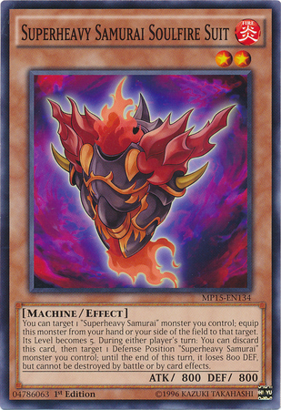 Superheavy Samurai Soulfire Suit [MP15-EN134] Common | Jomio and Rueliete's Cards and Comics