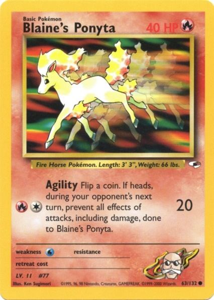 Blaine's Ponyta (63/132) [Gym Heroes Unlimited] | Jomio and Rueliete's Cards and Comics
