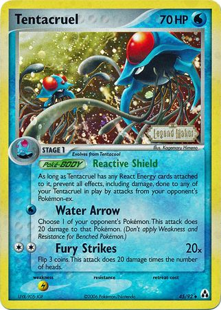 Tentacruel (45/92) (Stamped) [EX: Legend Maker] | Jomio and Rueliete's Cards and Comics