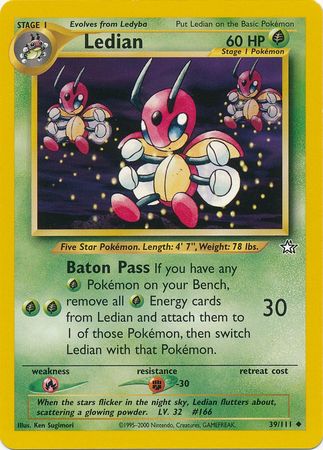 Ledian (39/111) [Neo Genesis Unlimited] | Jomio and Rueliete's Cards and Comics