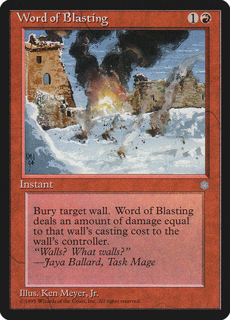 Word of Blasting [Ice Age] | Jomio and Rueliete's Cards and Comics