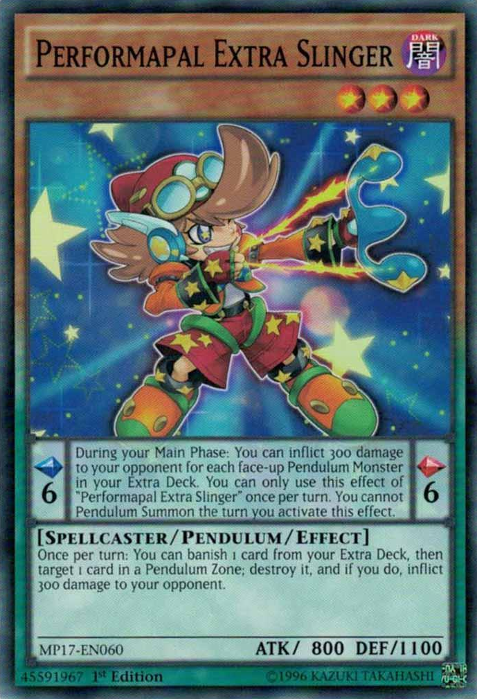 Performapal Extra Slinger [MP17-EN060] Common | Jomio and Rueliete's Cards and Comics
