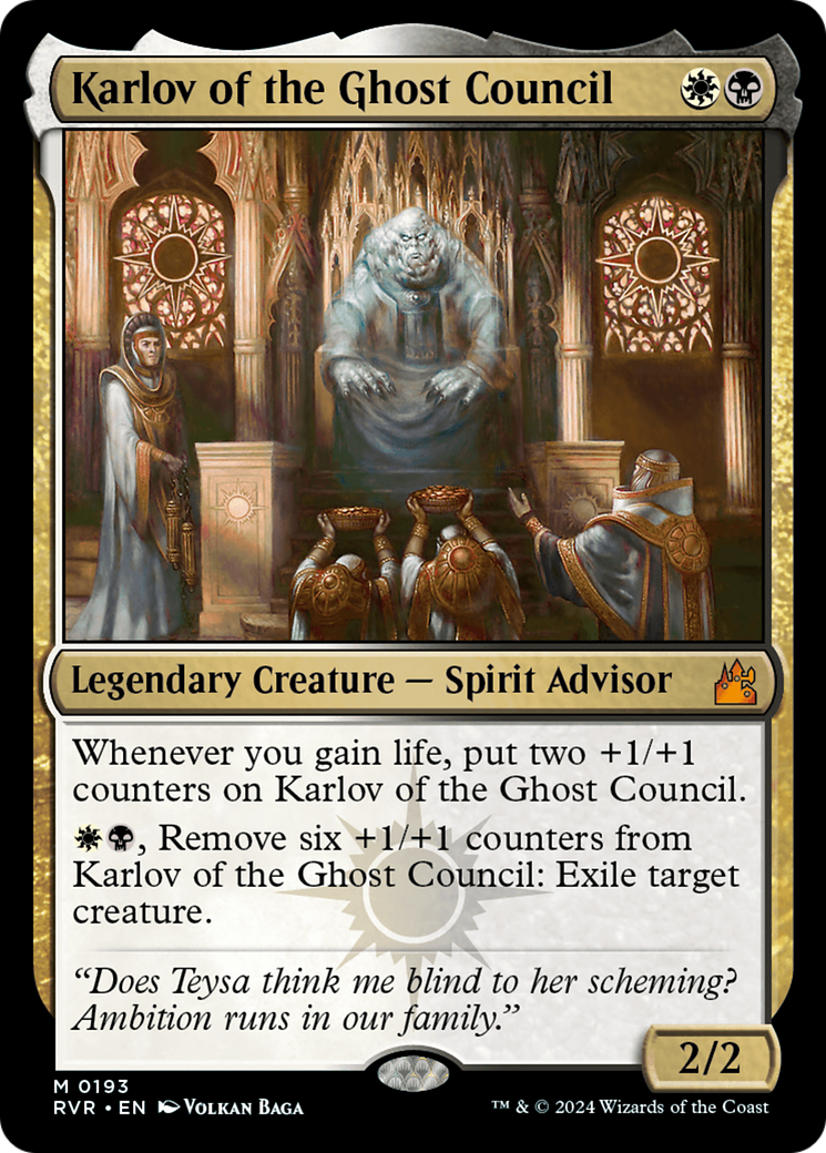 Karlov of the Ghost Council [Ravnica Remastered] | Jomio and Rueliete's Cards and Comics