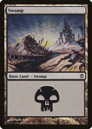 Swamp (77) [Duel Decks: Ajani vs. Nicol Bolas] | Jomio and Rueliete's Cards and Comics