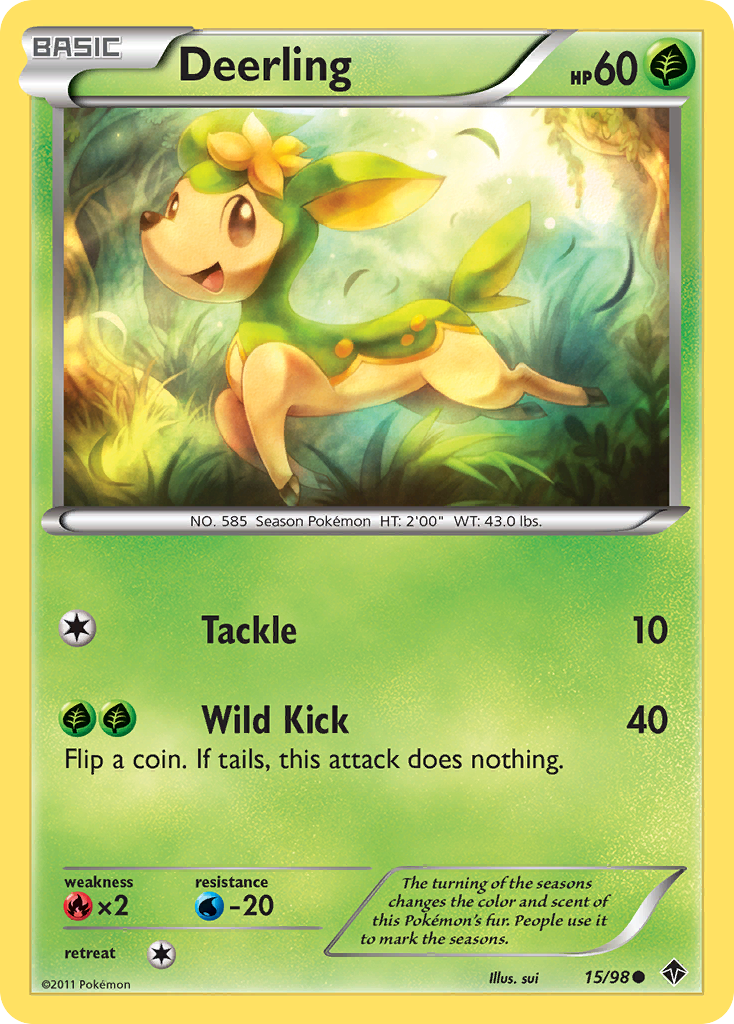 Deerling (15/98) [Black & White: Emerging Powers] | Jomio and Rueliete's Cards and Comics