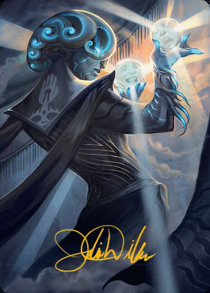 Queza, Augur of Agonies Art Card (Gold-Stamped Signature) [Streets of New Capenna Art Series] | Jomio and Rueliete's Cards and Comics