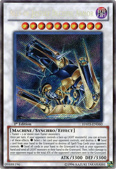 Ally of Justice Decisive Armor [HA03-EN060] Secret Rare | Jomio and Rueliete's Cards and Comics