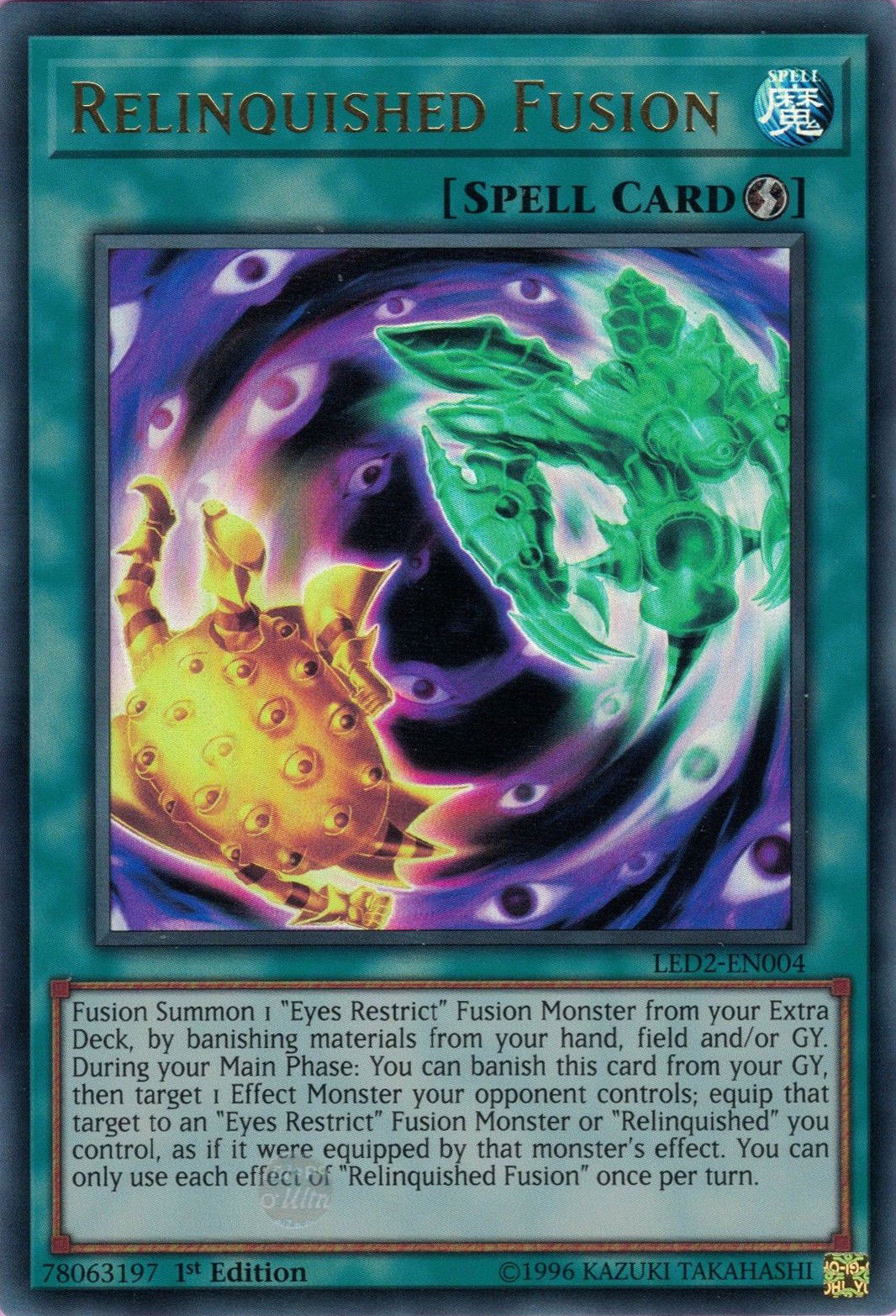 Relinquished Fusion [LED2-EN004] Ultra Rare | Jomio and Rueliete's Cards and Comics