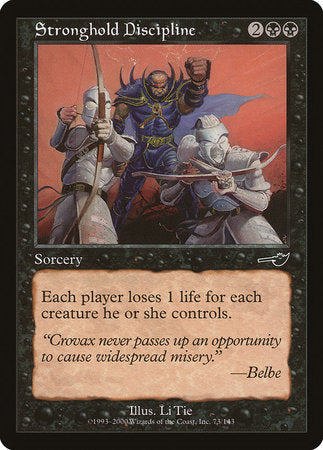 Stronghold Discipline [Nemesis] | Jomio and Rueliete's Cards and Comics