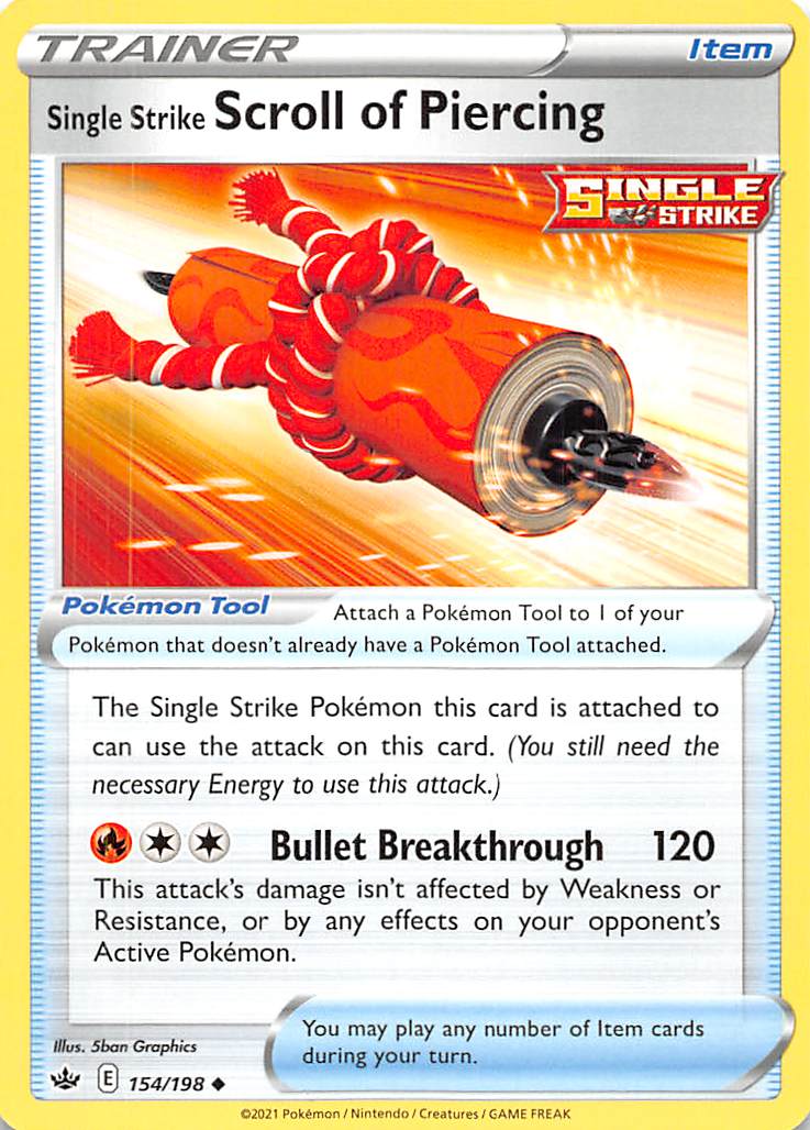 Single Strike Scroll of Piercing (154/198) [Sword & Shield: Chilling Reign] | Jomio and Rueliete's Cards and Comics