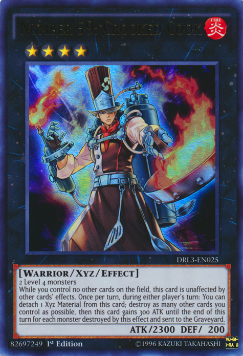 Number 59: Crooked Cook [DRL3-EN025] Ultra Rare | Jomio and Rueliete's Cards and Comics