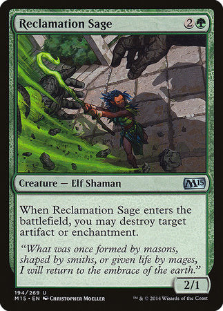 Reclamation Sage [Magic 2015] | Jomio and Rueliete's Cards and Comics