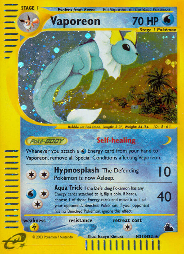 Vaporeon (H31/H32) [Skyridge] | Jomio and Rueliete's Cards and Comics