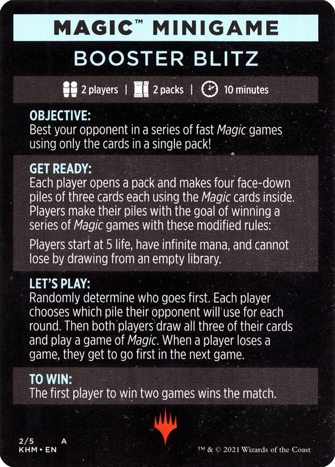 Booster Blitz (Magic Minigame) [Kaldheim Minigame] | Jomio and Rueliete's Cards and Comics