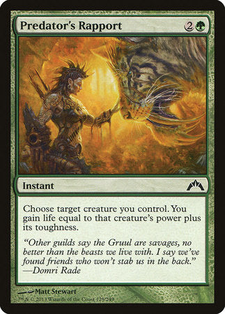 Predator's Rapport [Gatecrash] | Jomio and Rueliete's Cards and Comics