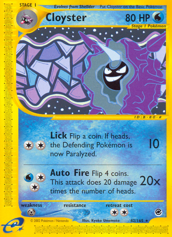 Cloyster (42/165) [Expedition: Base Set] | Jomio and Rueliete's Cards and Comics