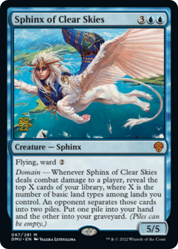 Sphinx of Clear Skies [Dominaria United Prerelease Promos] | Jomio and Rueliete's Cards and Comics