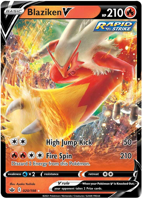Blaziken V (020/198) [Sword & Shield: Chilling Reign] | Jomio and Rueliete's Cards and Comics