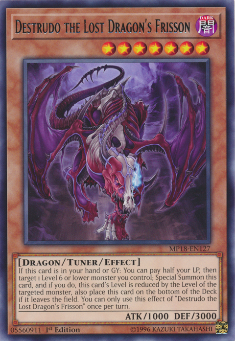 Destrudo the Lost Dragon's Frisson [MP18-EN127] Rare | Jomio and Rueliete's Cards and Comics