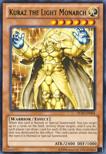 Kuraz the Light Monarch (Green) [DL16-EN004] Rare | Jomio and Rueliete's Cards and Comics