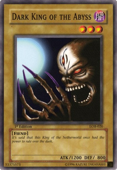 Dark King of the Abyss [LOB-020] Common | Jomio and Rueliete's Cards and Comics